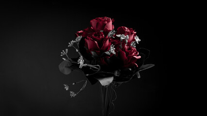 Roses in fine art style with dark background