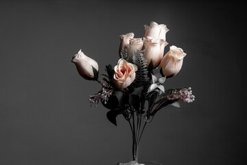 Roses in fine art style with dark background