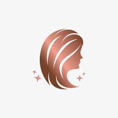 Beauty fashion logo design for woman salon with creative elements