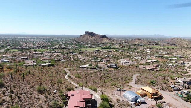 Stock Drone Footage of the Superstition Mountains in Arizona. 
