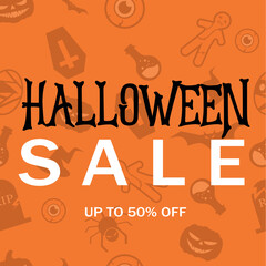 halloween party poster sale 
