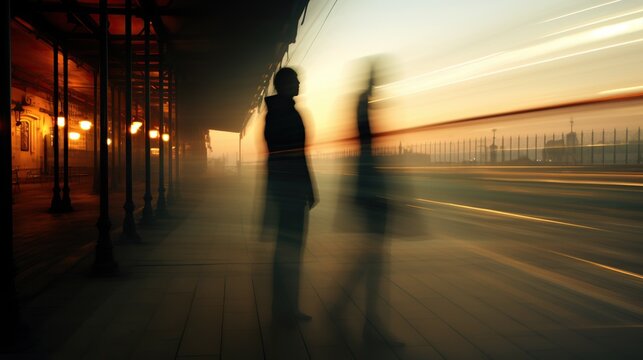 Escape with people motion blur view long exposure 