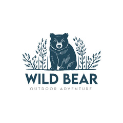 Wild Bear logo design concept and Template