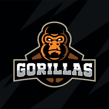 Modern sport/cybersport logo emblem Gorillas