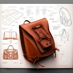 stunning handmade leathergoods accessories sketch tech sheet live action innovative shapes 