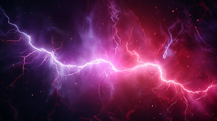 Fototapeta premium lightning action different sides, namely colored mystical lighting generative ai