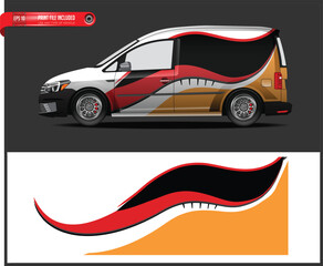 Van Wrap Livery design. Ready print wrap design for car, Van , Truck