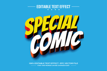 Special comic 3D editable text effect template