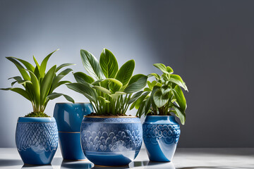 houseplant  in ceramic pot illustrator
