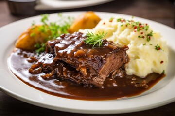 Mouthwatering Rheinischer Sauerbraten: A Flavorful, Slow-Cooked German Pot Roast with Tangy Marination, Tender Beef, and Aromatic Spices
