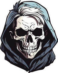 Vector skull, Grim Reaper Skull, Skeleton Vector