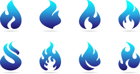 Obraz premium Fire and flame icons . Bonfire pictogram. Burn vector graphic. Ignite design collection.