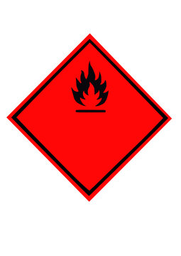 Cartel de sustancias peligrosa inflamable