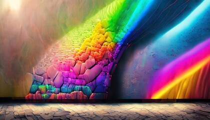 Rainbow surreal art.