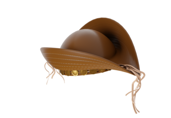 Chapéu de Couro Cangaceiro Lampião com flor artesanato para campanhas do nordeste nordestino  png sem fundo