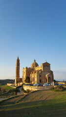 a view of the Tal_Madonna, Ta' Pinu church from Malta, Europe