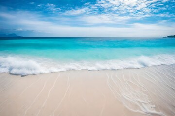 Fototapeta na wymiar beach with clear blue water and white sand