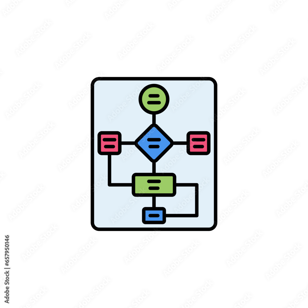 Poster algorithm vector icon filled line style. perfect for website, application, commerce, presentation, l