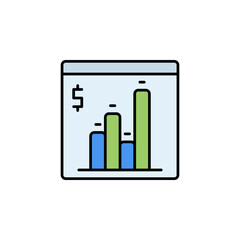analytic and statistic icon. internet marketing icon. perfect to logo, presentation template, website, application, and more product. vector icon design line style
