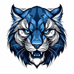 wildcat head illustration isolated on white