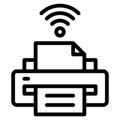 Printer Icon, Line style icon vector illustration, Suitable for website, mobile app, print, presentation, infographic and any other project.