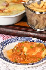 bolognese lasagna pasta with meat and tomato sauce typical italian food creamy and tasty meal