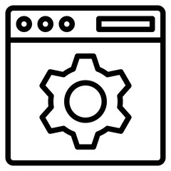 Settings Icon, Line style icon vector illustration, Suitable for website, mobile app, print, presentation, infographic and any other project.