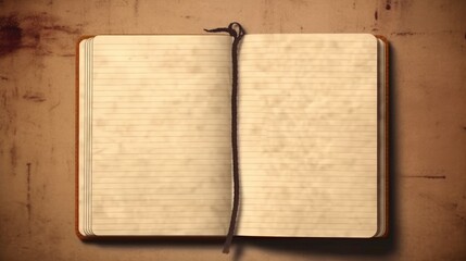 old book with blank pages