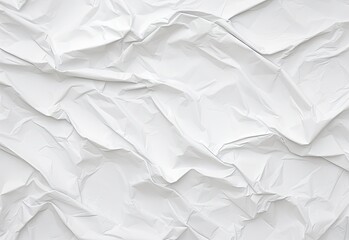 Fototapeta premium Crumpled white paper, paper texture, created with AI