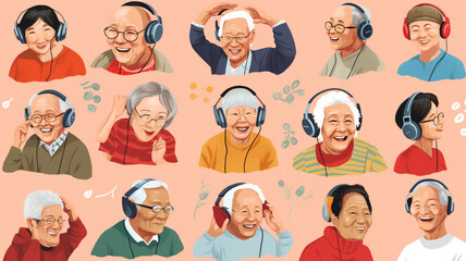 Fototapeta premium illustration of activity daily living for dementia and elderly 