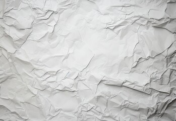Fototapeta premium Crumpled white paper, paper texture, created with AI