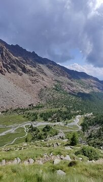 Hiking trough Predarossa, Valtellina, Italy