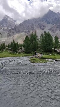 Hiking trough Predarossa, Valtellina, Italy