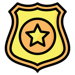 Badge Icon, Filled Line style icon vector illustration, Suitable for website, mobile app, print, presentation, infographic and any other project.