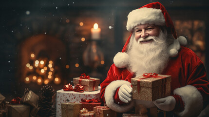 Santa Claus with gifts