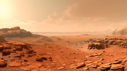 Depict the harsh and captivating environment of Mars.