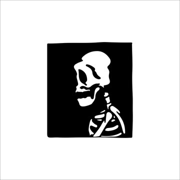 vector illustration of skull box concept