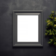 Dark gray mock up frame