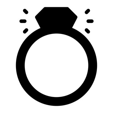 Diamond Ring Glyph Icon