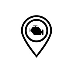engine location pin icon