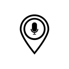 microphone location pin icon