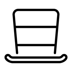top hat line icon