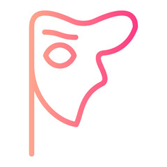 carnival mask gradient icon