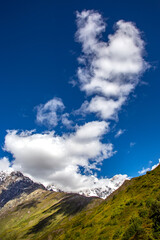 landscape view in mountainous terrain in Georgia