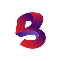 Monogram initial b letter mark logo design. Monogram design vector b logo. Monogram initial letter mark b logo. Design simple b monogram