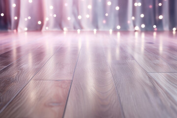 Wood Floor with Sparkly Pink Glitter Background, Generative AI