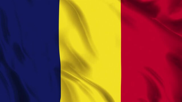 Chad Flag Waving Loop