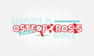 World Osteoporosis Day poster in typography style