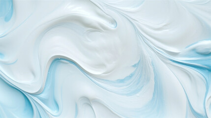 Obraz premium Creamy light blue texture with soft waves