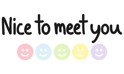 Nice to meet you lettering design